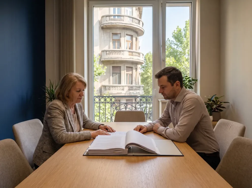 O viitoare pensionară discută cu un consilier financiar peste un dosar de documente, ilustrând autorizarea furnizorilor de pensii private prin Norma ASF nr. 16/2026